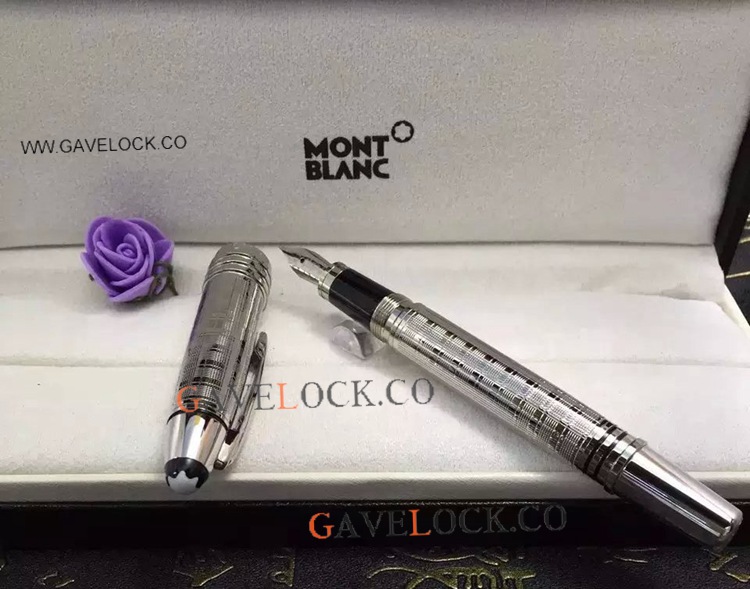 Stainless Steel Mont blanc JFK Fountain Pen - Buy Replica Stainless Steel Mont blanc JFK Fountain Pen - Buy Replica